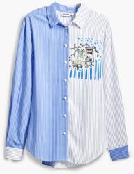 Desigual DESIGUAL, Két színárnyalatos ing hosszú ujjakkal, Levendulakék, Fehér, S (25SWCW36-5002-S)