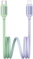 USAMS Kábel USAMS Bicolor Series SJ757 PD 30W USB-C/Lightning 1.2m zöld és lila (300244)