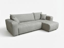  Világosszürke kihúzható sarokkanapé SORELA, kétoldalas + 2 párna AJÁNDÉK MANILA 15