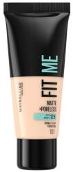 Maybelline New York Fit Me! Pórusösszehúzó És Mattító Alapozó Normál És Zsíros Bőrre 30 ml 101 True Ivory
