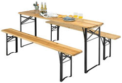 Timeless Tools Fa kerti piknik asztal 2 paddal