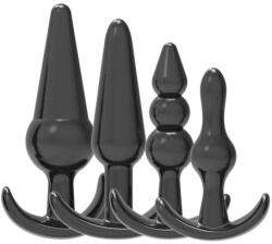 Loving Joy Dopuri Anale Set pentru Antrenament Negru 4 Marimi Ideal pentru Incepatori