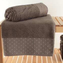 Şaheser Set 2 prosoape baie 70x140cm cu bulinute, bumbac 100%, Pitircik Maro Prosop