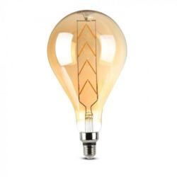 V-TAC LED lámpa , égő , izzószálas hatás , filament , E27 foglalat , G165 , 8 Watt , meleg fehér , borostyán sárga , dimmelhető (45641)