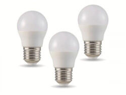 V-TAC LED lámpa , égő , kis gömb , E27 foglalat , 4.5 Watt , meleg fehér , 3 darabos csomag (217362)