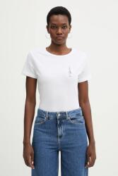 BOSS Orange pamut póló C Elove 1 - fehér L - answear - 22 990 Ft