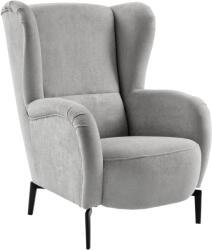 TEMPO KONDELA Füles fotel, szürke, RAMON