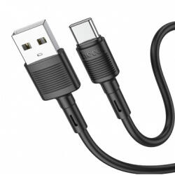 hoco. X83 Victory USB-A to USB-C adatkábel, töltőkábel, fekete (60W, 3A, 1m)
