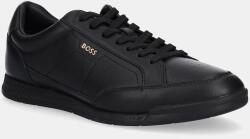 BOSS bőr sportcipő Nitan - fekete Férfi 41