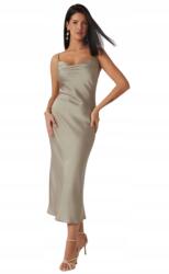 GUESS Szatén Ruha Vállpántokkal, M Gml Nyakkivágással