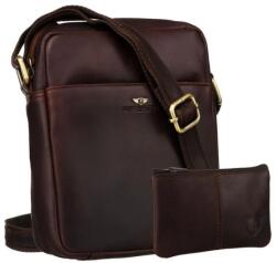 ZELLIA Peterson Férfi Bőr Oldaltáska PTN 720E-OPU-6880 Brown - Sötét Barna (ZLK-ptn-720eopu6880-b-72149966)