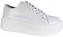 Verano 25-735 fehér bőr sneaker, Size 40, természetes bőr, csúszásmentes talp (25-735)