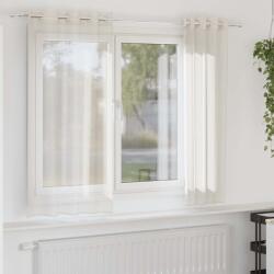 vidaXL 2 db krémszínű fátyolfüggönyök rojtokkal 140x175 cm (4102072)