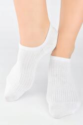  Férfi pamut bokazokni szilikonnal Noviti ST049, Size 39-42, fehér, 75% pamut (5905204398302)