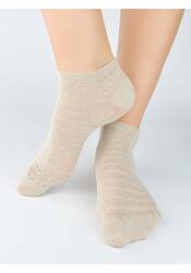  Női zsakárdmintás zokni lyukakkal SB121 bézs Noviti, Size 39-42