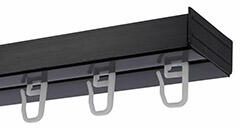 AFK AFK Műanyag mennyezeti függönysín szett (1 soros) akasztóval, fekete - 150 cm (5901554631458)