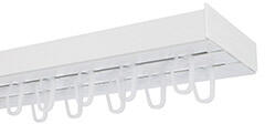 AFK AFK Műanyag mennyezeti függönysín szett (2 soros) akasztóval, fehér - 180 cm (5901554609501)