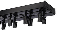 AFK AFK Műanyag mennyezeti függönysín szett (2 soros) csipesszel, fekete - 150 cm (5901554620032)