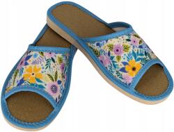 Baffiks Topánka, házi papucs, textil, Size 39, virágos minta (D33c_niebieskie)