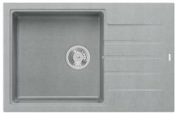 Quadron 1361 - Quadron PETER 111 gránit mosogató (780x500 mm, 1 medence+csepegtető ) silver stone (1361)