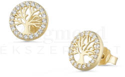  14 karátos arany életfa fülbevaló - átm. 10 mm (AU14167) AU14167