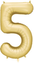 Party Deco 5-ös számú lufi arany 86 cm (FB1S-5-019)