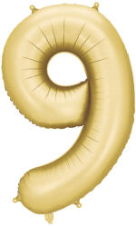 Party Deco 9-es számú lufi arany 86 cm (FB1S-9-019)