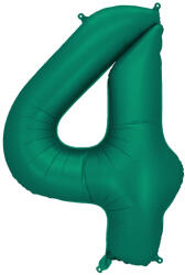 Party Deco 4-es számú léggömb Sötétzöld 86 cm (FB1S-4-012B)