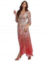 GUESS Ruha MIDI Női Selyem Virágmintás M Gxl