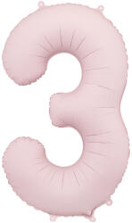 Party Deco 3-as számú lufi Pasztell rózsaszín 86 cm (FB1T-3-081J)
