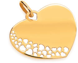 Heratis Forever Arany medál szív faragott mintával IZ11901