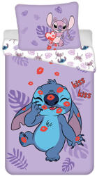 Jerry Fabrics Lilo and Stitch "Kiss" gyerek pamut ágyneműhuzat - 140x200cm + 70x90cm