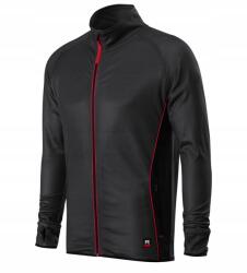 MALFINI Férfi polár pulóver, Size S, ebony gray, mikro-polár, állvédővel (RIMECK)