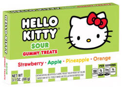  Hello Kitty Gummy Treats Sour savanyú gyümölcsös gumicukor 88g - vegyesbolt
