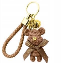 EdiBazzar Kulcstartó, medve mackó, arany színű szerelvények, 6.8cm magas (5905884014493)