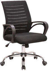 Home Decor OfficeArt Bergen Irodai Forgószék Fekete Hálós Szövet Műanyag Karfával (6126B)