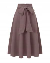 Shein Bő Szabású Szoknya Megkötős Derékrésszel Barna 36 1JC