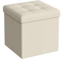  Taburet cu spatiu depozitare OTTOMAN 30x30 cm, crem