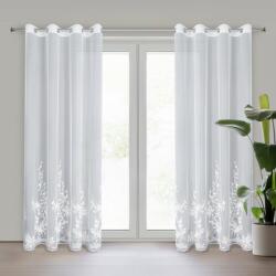 Takoy Perdea JULIA din țesătură netedă decorată cu o bandă de flori brodate și mărgele 140 x 250 cm EVA MINGE