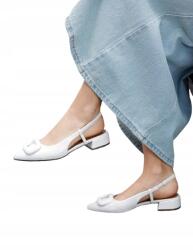 Shein Fehér Magassarkú Cipő Alacsony Sarkú Csattal 36 1KE (sx2412252166206465)