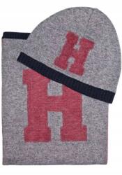 Tommy Hilfiger Sál sapka szett, szürke/sötétkék/piros (AM0AM02829 004)