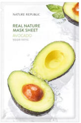 Nature Republic - Real Nature Sheet Mask Avocado - Tápláló fátyolmaszk - 1db