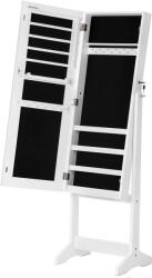 SONGMICS Álló Ékszertároló Tükrös Szekrény Fehér (EUZ-JJC69WT) - prodis