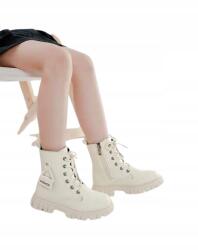 Shein Shien Bézs Bokáig Érő Cipzáras Női Bakancs 37-ES (sk24082599)