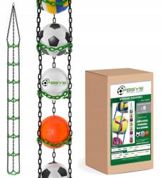 FBSYS Labdaháló, 8 labdához, Fekete-zöld (5904161706892)