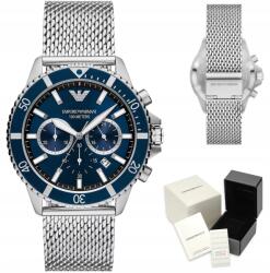 Giorgio Armani AR11587 Férfi Karóra, kvarc, 43mm tok, 22mm szíj, kék számlap, nemesacél (zi113a)