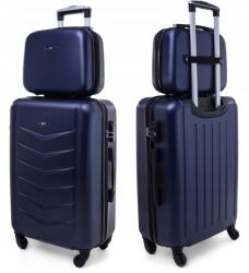 RGL 2 az 1-ben Szett: XL Bőrönd, ABS++, 4 kerék, számzár, nesszeszer (520 ŚREDNIA WALIZKA KOSMETYCZKA KÓŁKA)