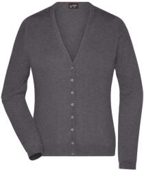 James & Nicholson (Daiber) Női pamut pulóver JN660 - Antracit melírozott | XL (1-JN660-1699447)