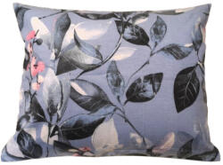  Flanel kispárna huzat - 40x50 cm / kék alapon levél - virág minta