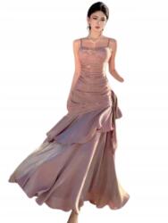 Shein Rózsaszín Ruha Fodros És Megkötős Xs 1JO